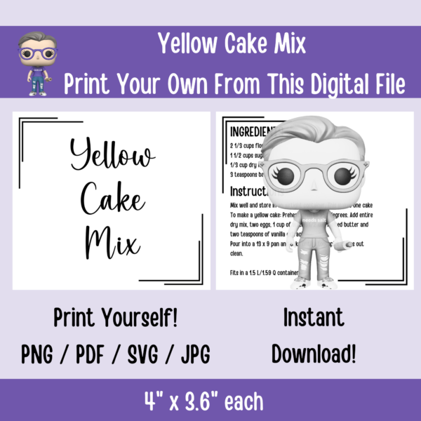 Yellow Cake Mix | Digital Download File