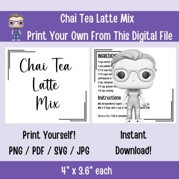 Chai Tea Latte Mix | Digital Files