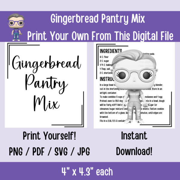 Gingerbread Pantry Mix | Digital Files