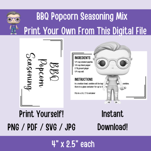 BBQ Popcorn Seasoning Mix | Digital Files