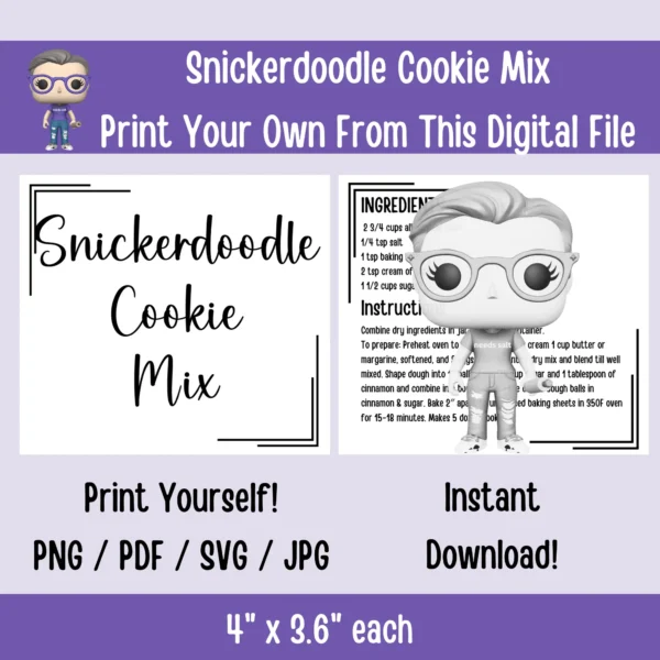 Snickerdoodle Cookie Mix | Digital Download File