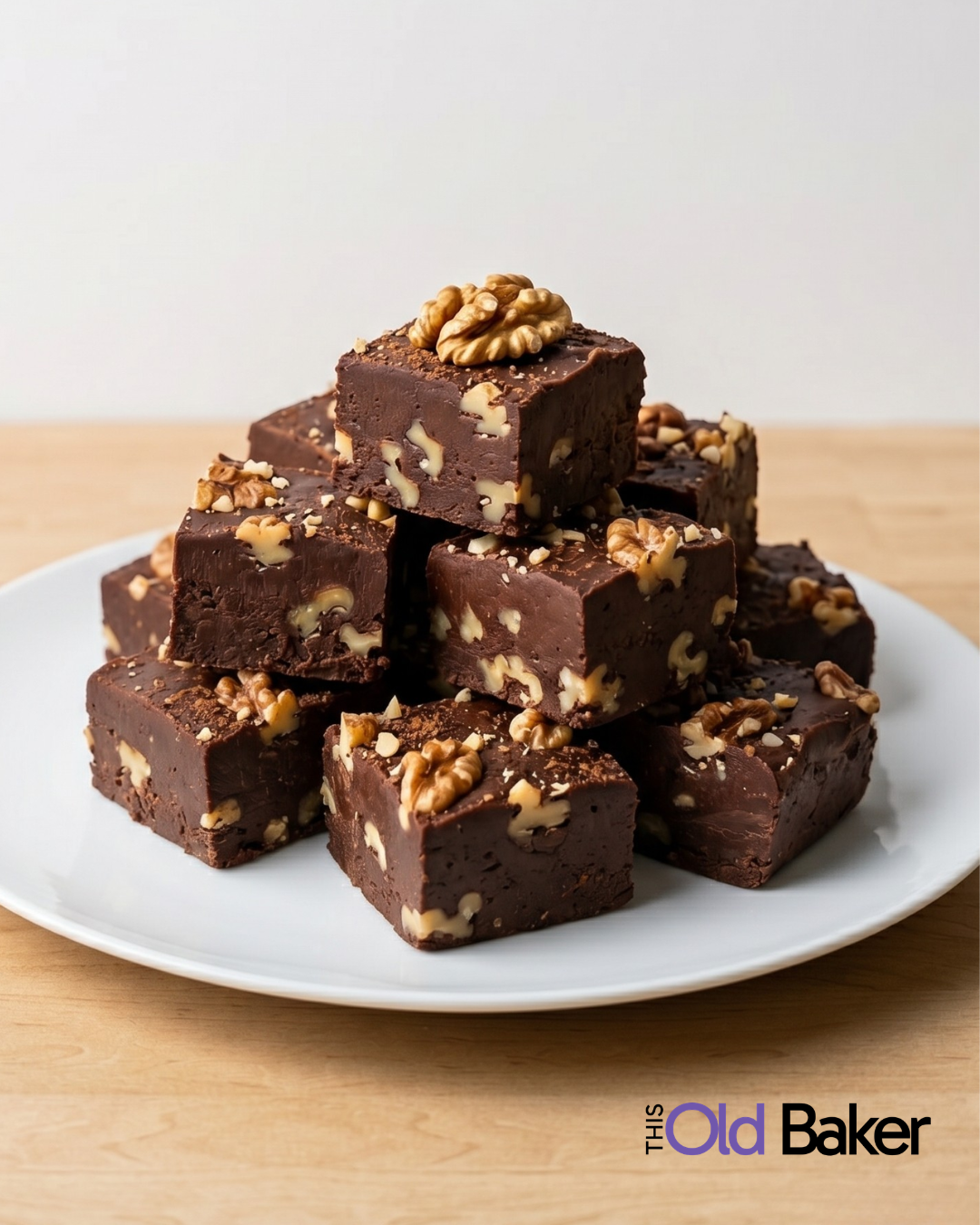 Two Ingredient Fudge With Walnuts