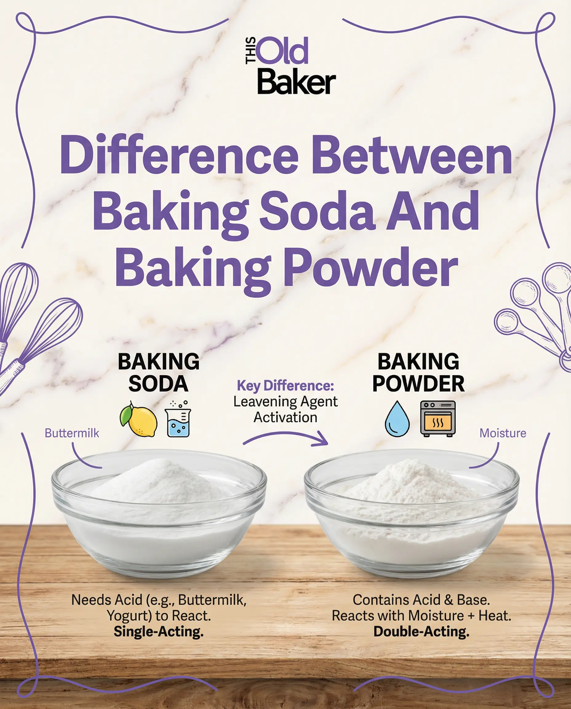 Difference Between Baking Soda And Baking Powder