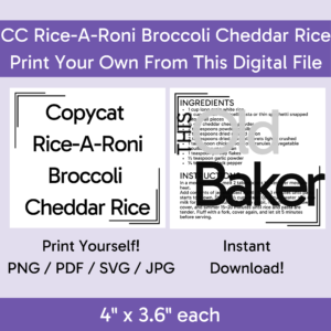 Copycat Rice-A-Roni Broccoli Cheddar Rice | Digital Files