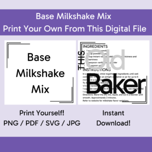 Base Milkshake Mix | Digital Files