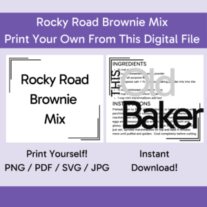 Rocky Road Brownie Mix | Digital Files