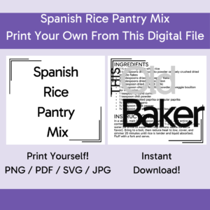 Spanish Rice Pantry Mix | Digital Files