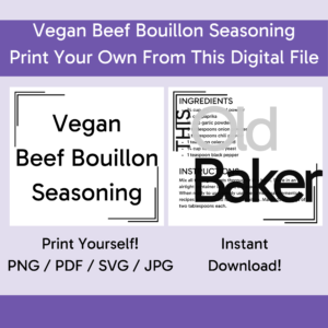 Vegan Beef Bouillon Seasoning | Digital Files
