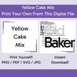 Yellow Cake Mix | Digital Download File