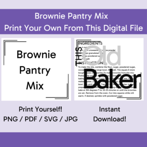 Brownie Mix | Digital Files