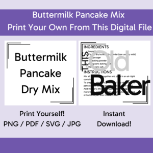 Buttermilk Pancake Dry Mix | Digital Files