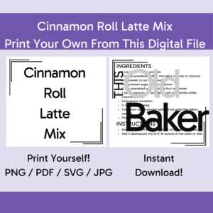 Cinnamon Roll Latte Mix | Digital Files