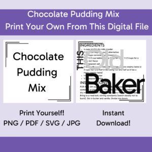 Chocolate Pudding Mix | Digital Files