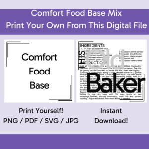 Comfort Food Base Mix | Digital Files