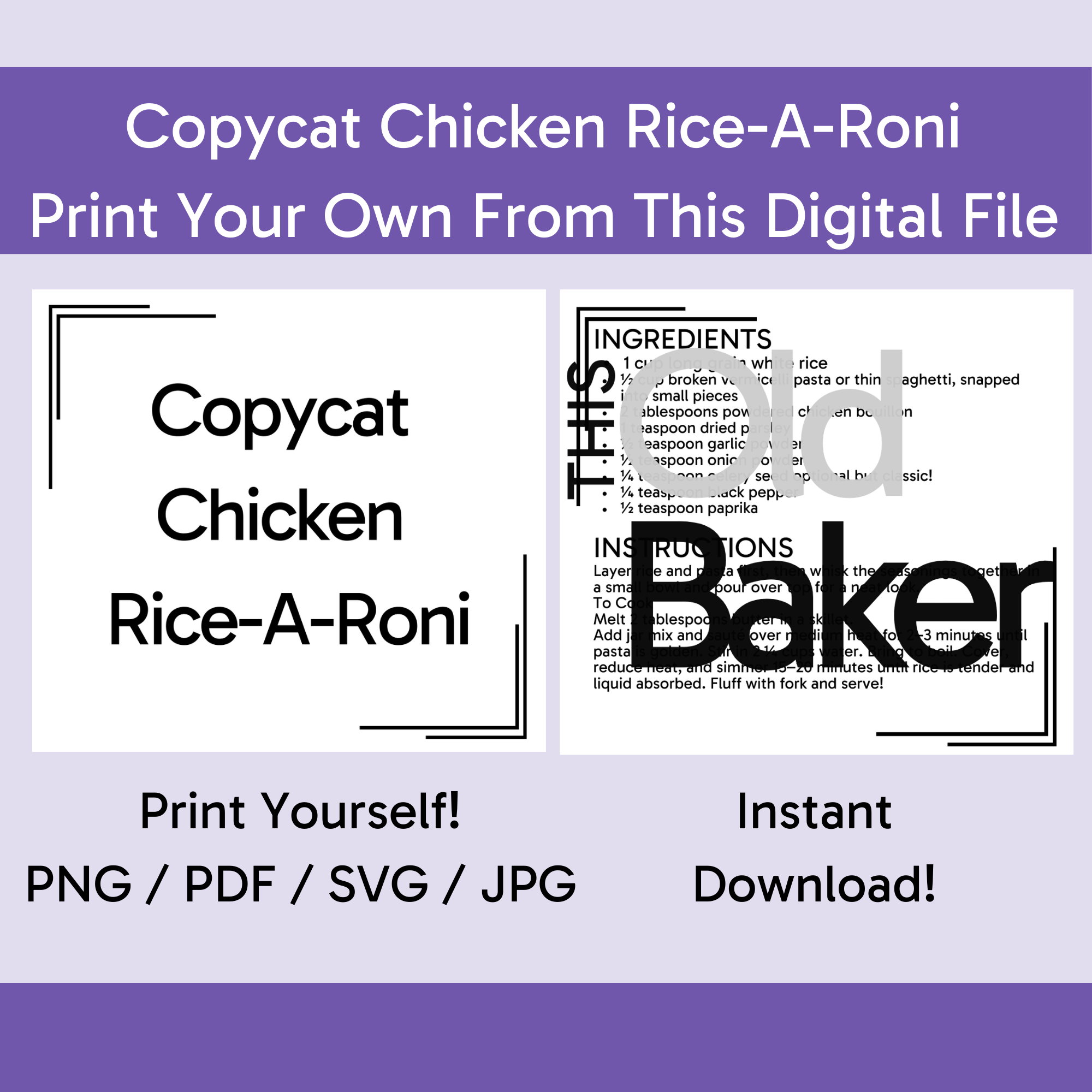 Copycat Chicken Rice-A-Roni | Digital Files