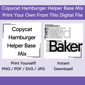 Copycat Hamburger Helper Base Mix | Digital Files