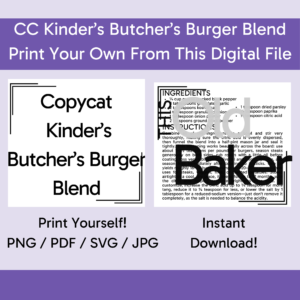 Copycat Kinder's Butcher's Burger Blend | Digital Files