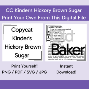 Copycat Kinder's Hickory Brown Sugar Rub & Seasoning | Digital Files