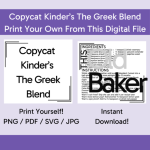 Copycat Kinder's The Greek Blend | Digital Files