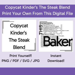 Copycat Kinder's The Steak Blend | Digital Files
