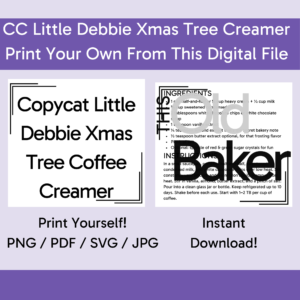 Copycat Little Debbie Christmas Tree Coffee Creamer | Digital Files