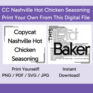 Copycat Nashville Hot Chicken Seasoning | Digital Files
