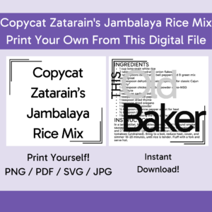 Copycat Zatarain's Jambalaya Rice Mix | Digital Files