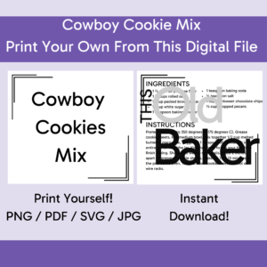 Cowboy Cookies Mix | Digital Files