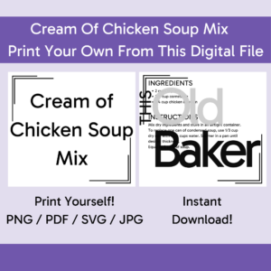 Cream Of Chicken Soup Mix | Digital Files