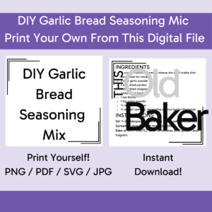 DIY Garlic Bread Seasoning Mix | Digital Files