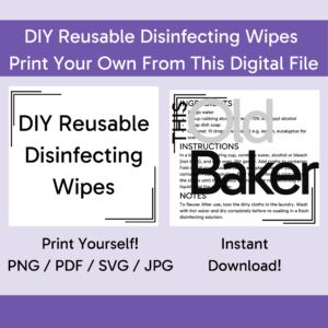DIY Reusable Disinfecting Wipes | Digital Files