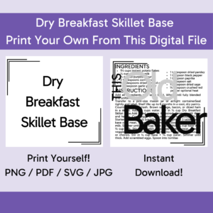 Dry Breakfast Skillet Base | Digital Files