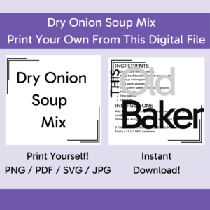Dry Onion Soup Mix | Digital Files
