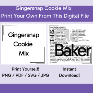 Gingersnap Cookie Mix | Digital Files