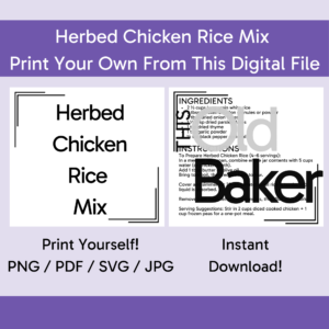 Herbed Chicken Rice Mix | Digital Files