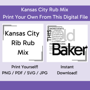 Kansas City Rib Rub Mix | Digital Files