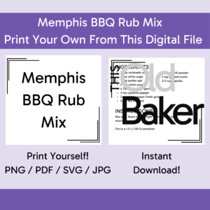 Memphis BBQ Rub Mix | Digital Files