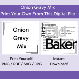 Onion Gravy Mix | Digital Files