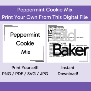 Peppermint Cookie Mix | Digital Files