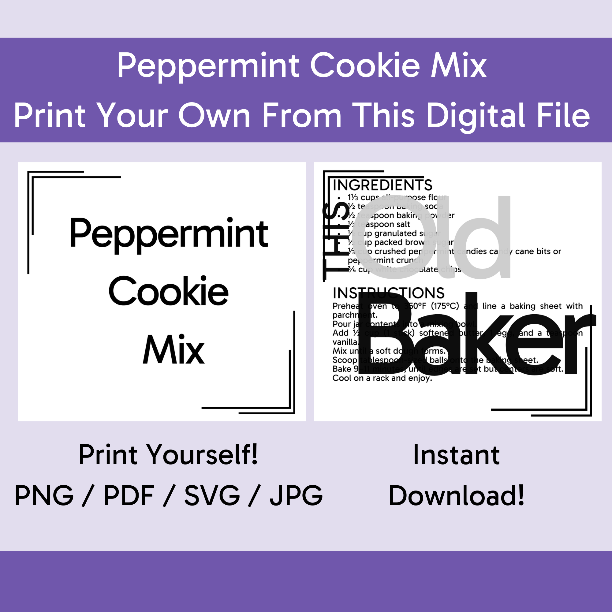 Peppermint Cookie Mix | Digital Files